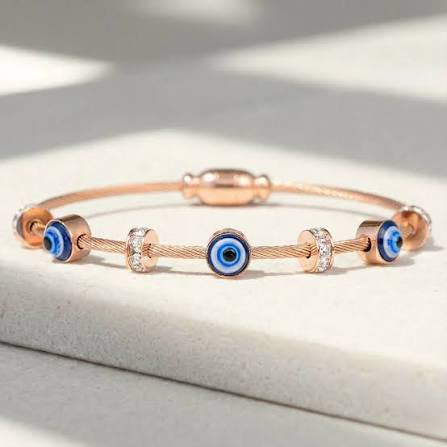 Rose Gold Evil Eye Bracelet