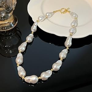 Baroque Pearl Statement Necklace