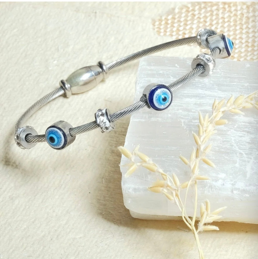 Silver Evil Eye Bracelet