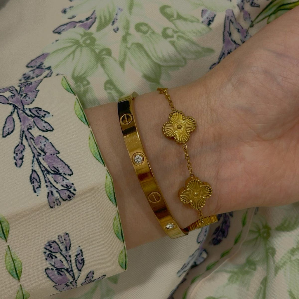 Gold Clover Bracelet