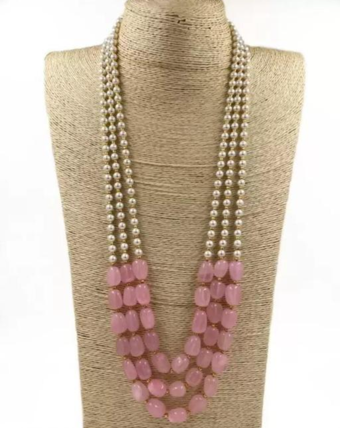 Blush Pearl Cascade Necklace