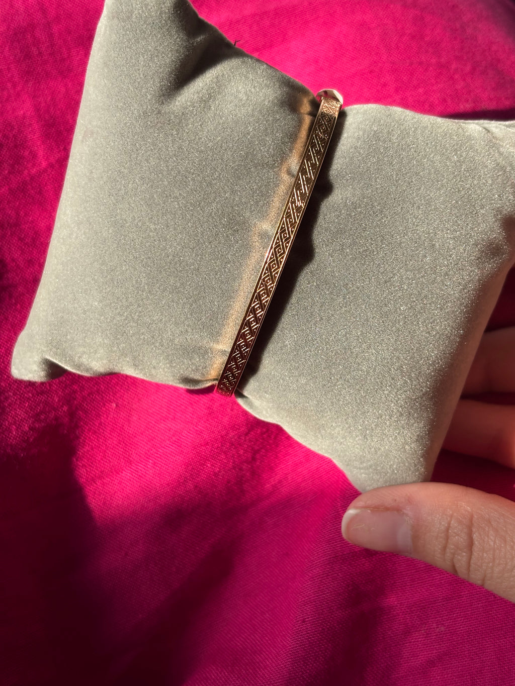 Rose gold bangle bracelet